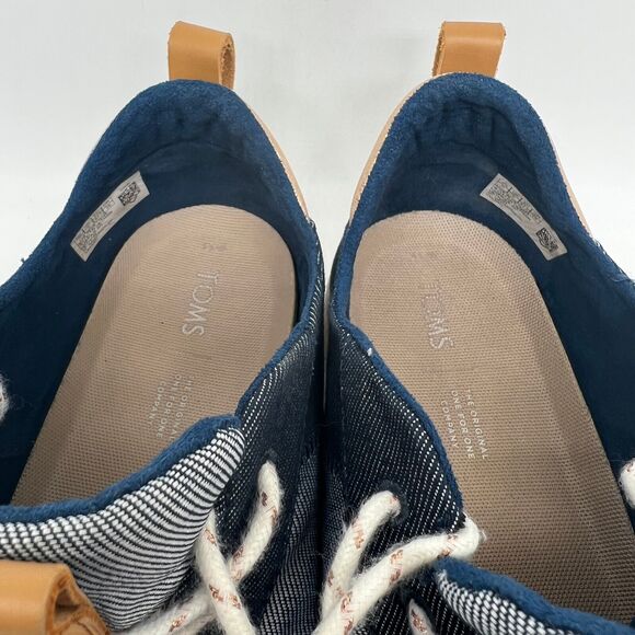Toms Cabrillo Women Blue Lace Up Lifestyle Sneakers Shoe Lace Up Size 11 - Picture 8 of 11